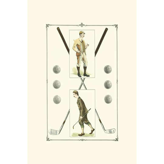 Golfers H Hutchinson And J Ball Jr by Spy - Wrapped Canvas Graphic Art