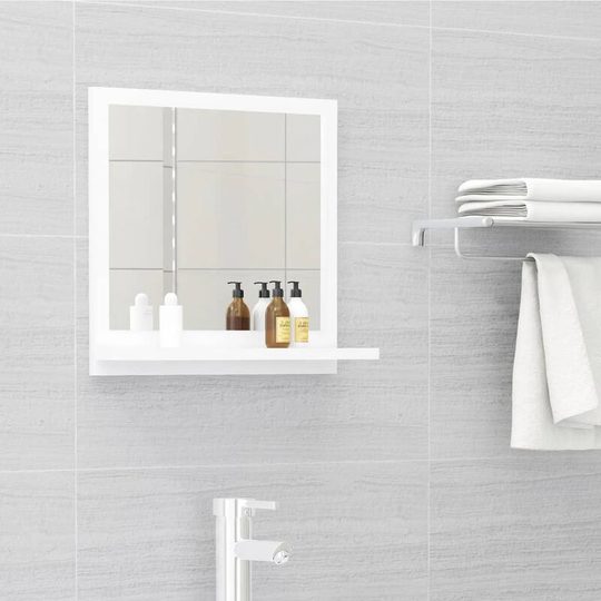 Bathroom Mirror White 40x10.5x37 cm Chipboard FF804553_UK - Topdeal