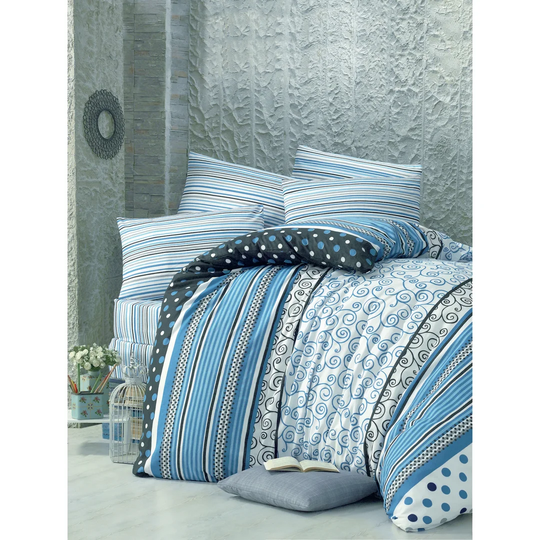 Turney Blue/Grey Duvet Cover Set