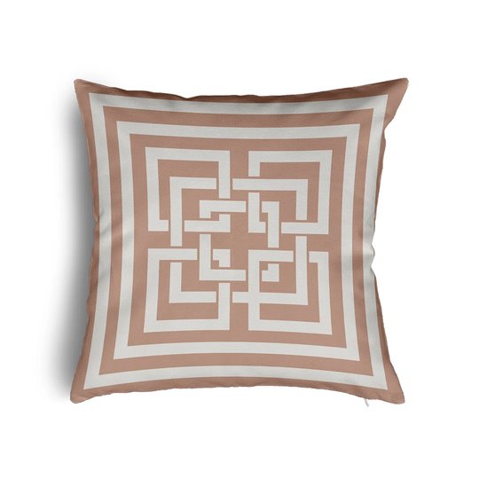 Eugeniea Down Geometric Square Scatter Cushion with Filling