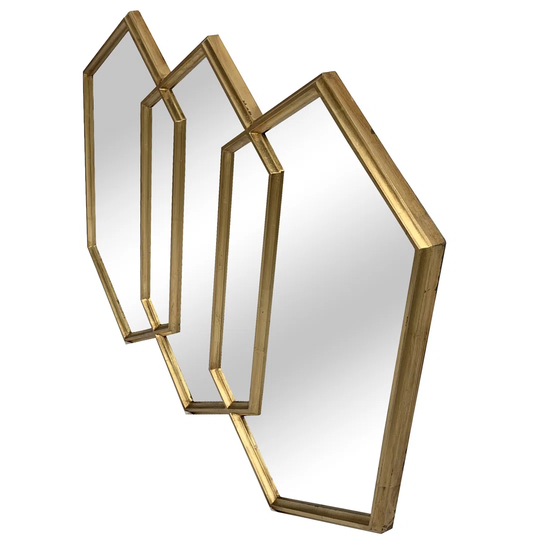 Delmira Novelty Framed Wall Mounted Accent Mirror in Gold