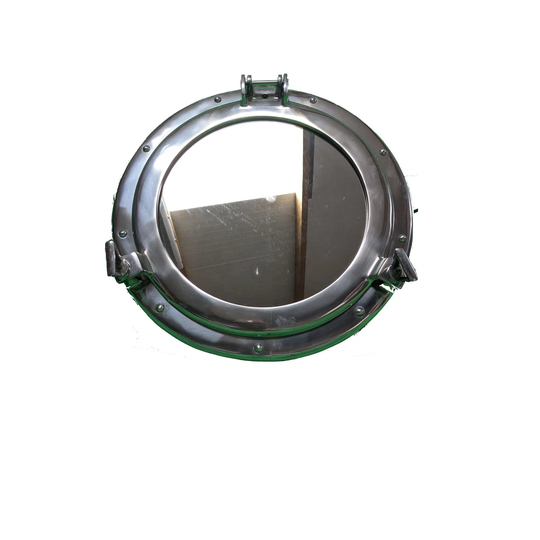 43Cm Nickel Port Hole Mirror