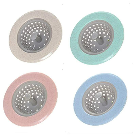 4 Pack Multicolor Sink Strainers, Flexible Silicone Kitchen Sink Drain Strainer, Sink Drain Strainer, Drain Strainer, Sink Drain Stopper, Drain