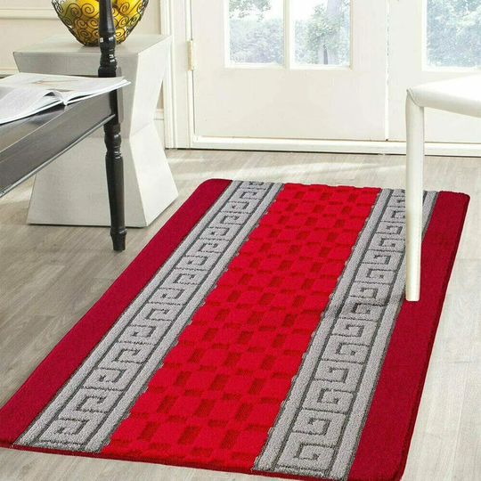 Eatons Flatweave Red/Grey Rug