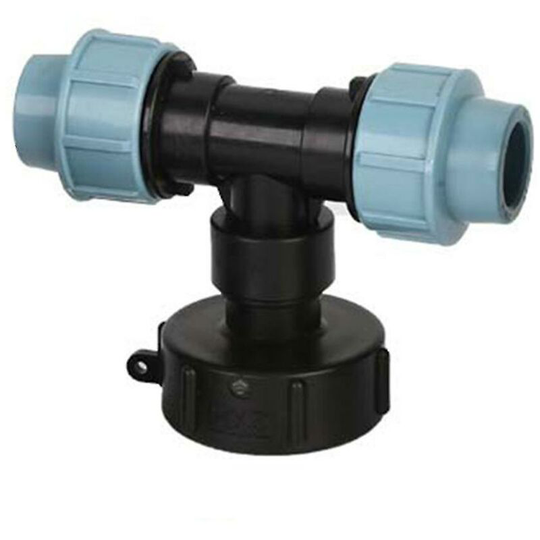 Sunflowergb - Tank Water Hose Connector Garden Lawn Hose Adapter Home Faucet Fitting Tool (25mm Tee Adapter)