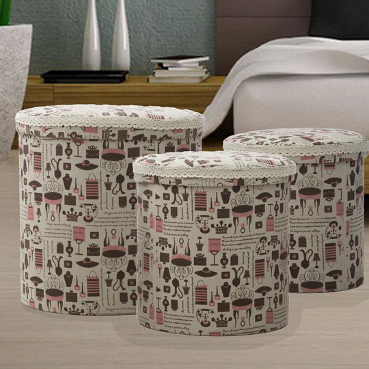 Home Fabric 3 Piece Basket Set