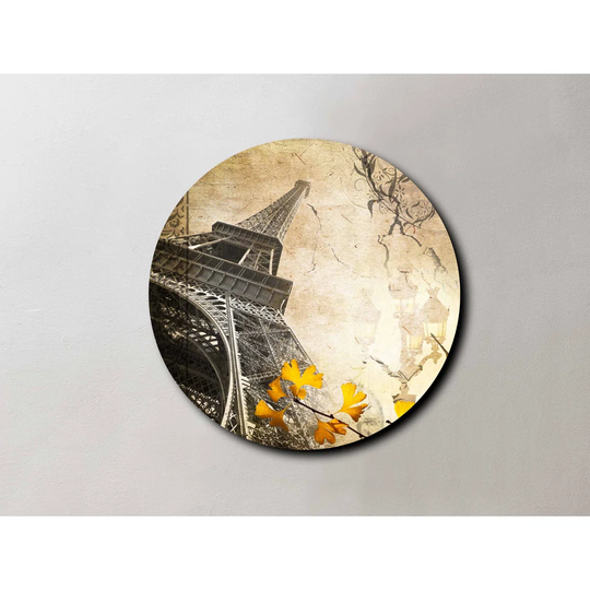 Paris Eiffel Tower Vintage - Unframed Graphic Art on Metal