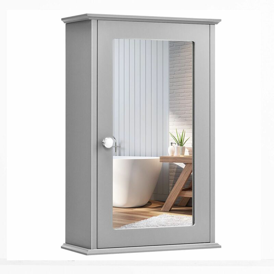 Bathroom Mirror Cabinet Wall Mounted Storage Cupboard Mirrored Medicine Cabinet