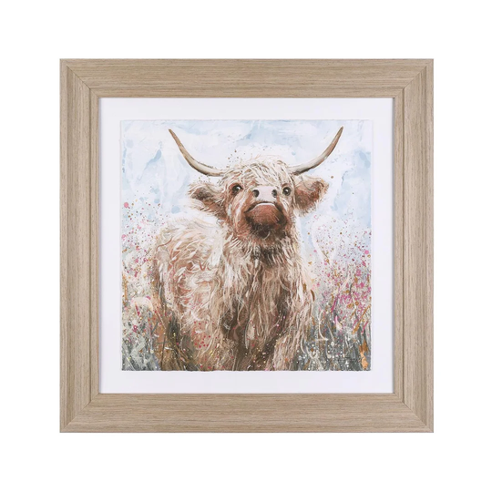 Hazel the Highland Cow by Adelene Fletcher - Picture Frame Painting Print on Paper