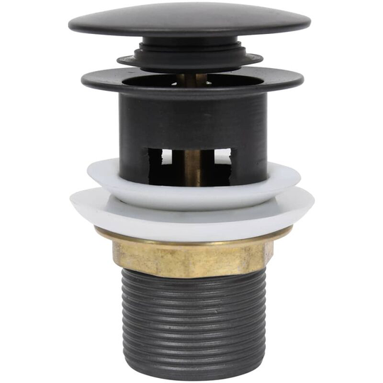 Vidaxl - Push Drain with Overflow Function Grey 6.4x6.4x9.1 cm Grey