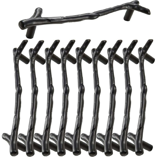 Sunflowergb - 10 Pieces Furniture Handles, Metal Cabinet Handles Creative Branches Design Door Handles Vintage Handles Kitchen(96mm)