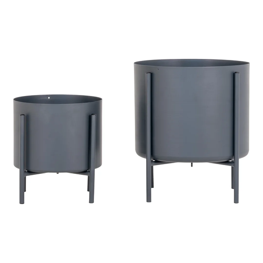 Dommonique 2 Piece Metal Plant Pot Set