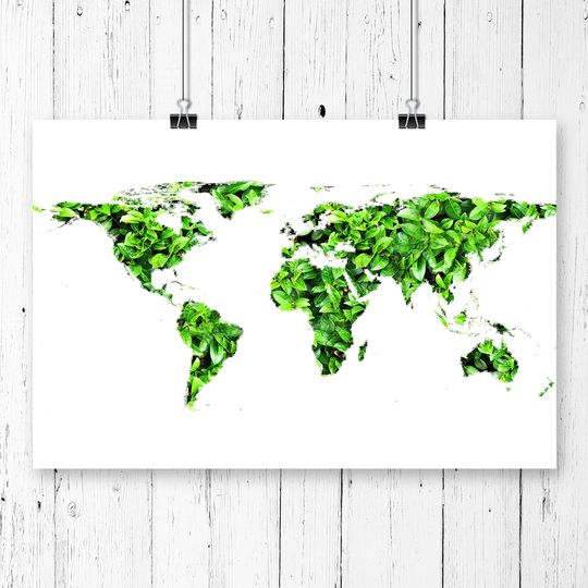 'World Map' Graphic Art