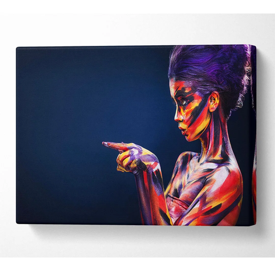 Painted Lady Pointing.Jpg - Wrapped Canvas Graphic Art
