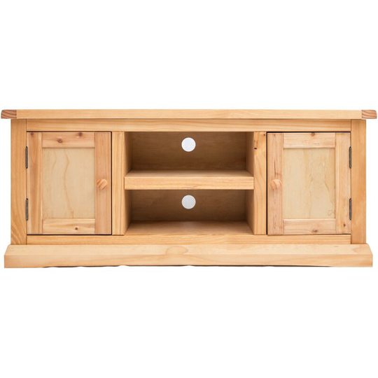 Lucca Waxed 2 Door tv Cabinet Wood Knob - Waxed