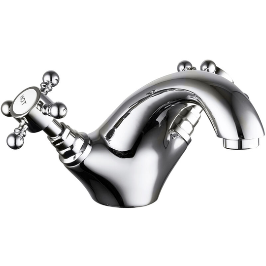NRG - Traditional Bathroom Basin Sink Mixer Tap Chrome Vintage Cloakroom Faucet