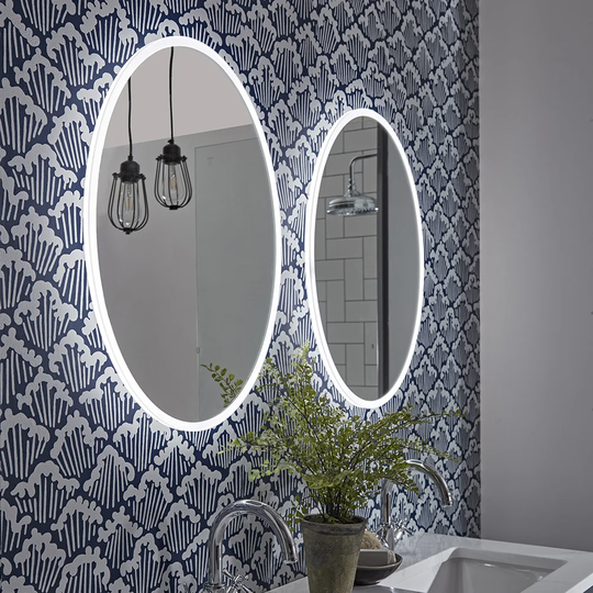 Oval Lighted Wall Mounted Bathroom/Vanity Mirror