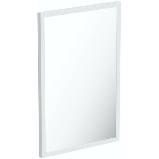 Hale white gloss bathroom mirror 800 x 550mm - White - Mode