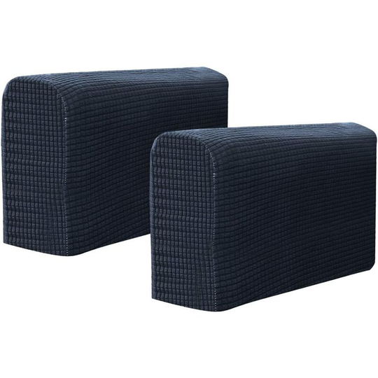 Chair Armrest Cover Sofa Arm Cover Stretch Armchair Slipcover Recliner Couch Sofa Loveseat Slipcover 2 Pieces (Navy Blue)