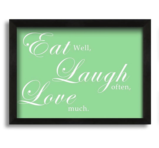 Eat Laugh Love - Picture Frame Typography on Canvas