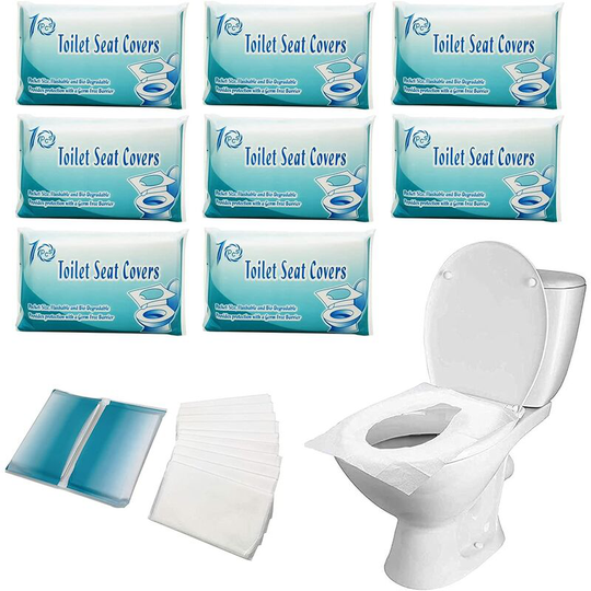 80 Pieces Disposable Toilet Protector, Disposable Toilet Protector Toilet Bowl Protector Toilet Seat Covers Paper Toilet Protectors Biodegradable