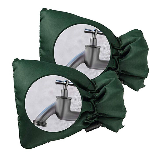 2 Pack Outdoor Faucet Cover Socks Compatible with Green Winter Freeze Protection