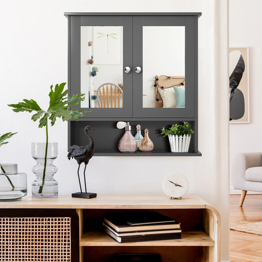 Artemas 56Cm W x 58Cm H x 13Cm D Wall Mounted Bathroom Cabinet