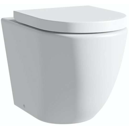 Mode Harrison rimless back to wall toilet with soft close seat - White