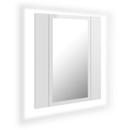 Vidaxl - led Bathroom Mirror Cabinet High Gloss White 40x12x45 cm Acrylic White