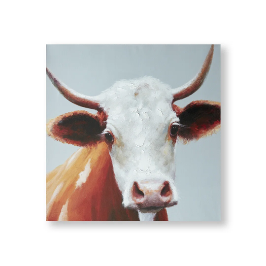 Daisy the Cow - Graphic Art Print on Canvas
