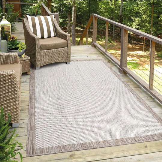 Boon Light Brown/Dark Brown Indoor/Outdoor Rug