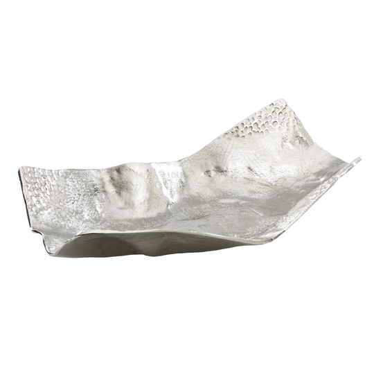 Lyman Aluminum Abstract Decorative Plate in Rough Nickel