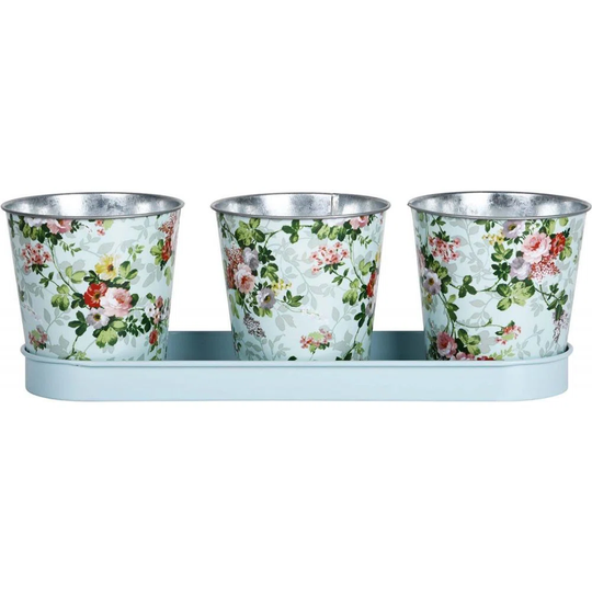 Planter 3 Pots Roses