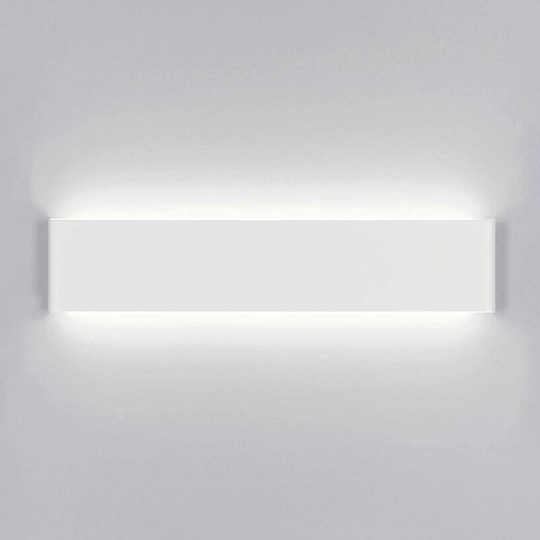 Led Indoor Wall Light 36CM White Wall Lamp 14W Cool White Modern Wall Light Fixture for Bedroom Living Room Staircase Corridor Bathroom 220V [Energy