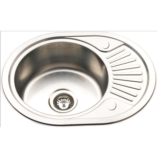 Small Compact Polished Stainless Steel Inset CounterTop Mount Kitchen Sink RB58