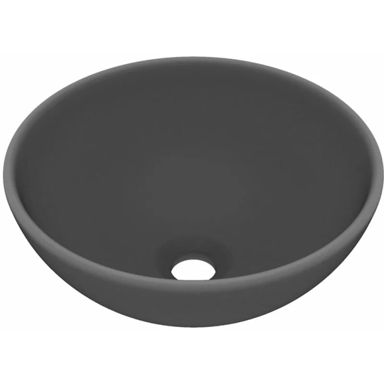 Vidaxl - Luxury Bathroom Basin Round Matt Dark Grey 32.5x14 cm Ceramic Grey