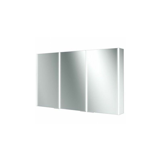 HiB Xenon 120 LED Illuminated Aluminium Mirror Cabinet - 1200mm Wide - 46300 - Aluminium
