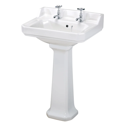 Carlton Fully Standing Sink with 2 Tap Holes