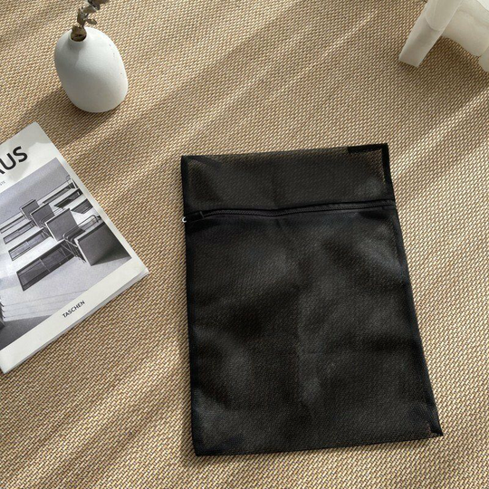 Laundry Net Washing Machine Set of 2 Mesh Washing Bag Laundry Bags with Zipper Washing Net xl Large Size for Delicate Blouses Shirts (60x80cm, Black)
