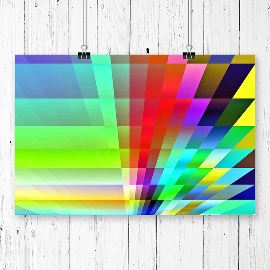 'Rainbow Fractal Abstract' Graphic Art