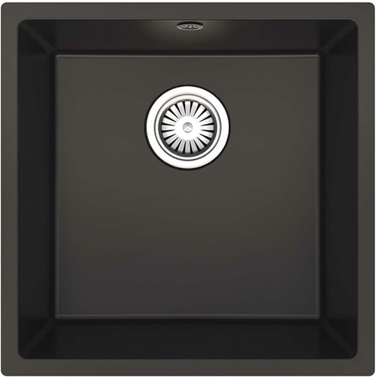 Inset / Undermount Composite Kitchen Sink In Black 440 x 440 - SIA UM10BL