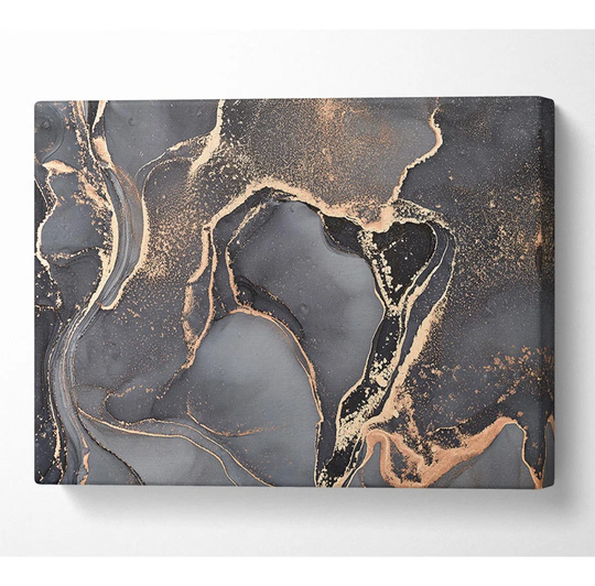 The Dark Grey Darkness Glitter - Wrapped Canvas Graphic Art