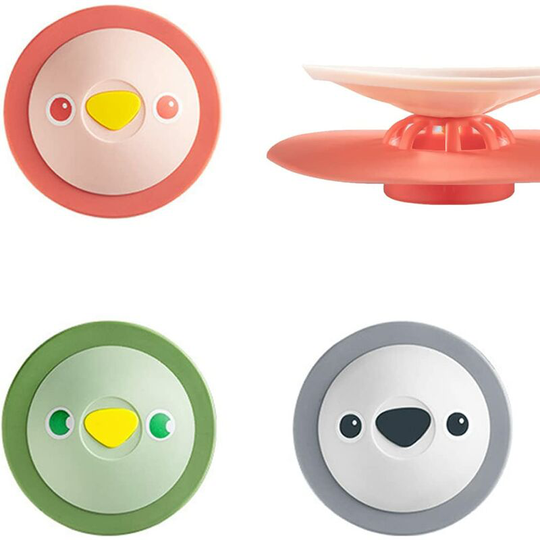 Perlerare - 3 Pieces Drain Plug, Silicone Bathtub Stopper, Silicone Drain Stopper, Universal Drain Plug (Grey Green Pink)