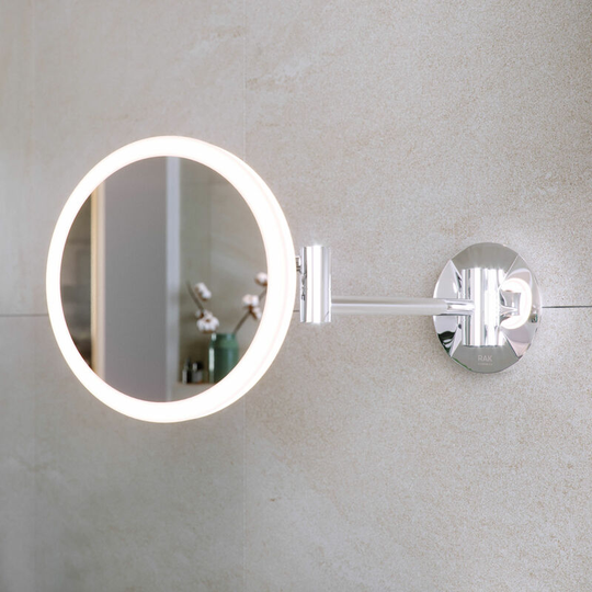 Rak Demeter Round led 3x Magnifying Mirror with Switch 264mm h x 200mm w Illuminated