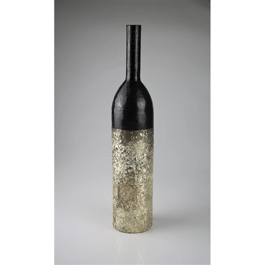 Straughn Black/Gold 50.8Cm Glass Table Vase
