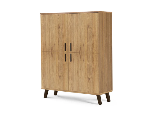 Oppice Solid Wood 4 Door Cabinet Accent Chest