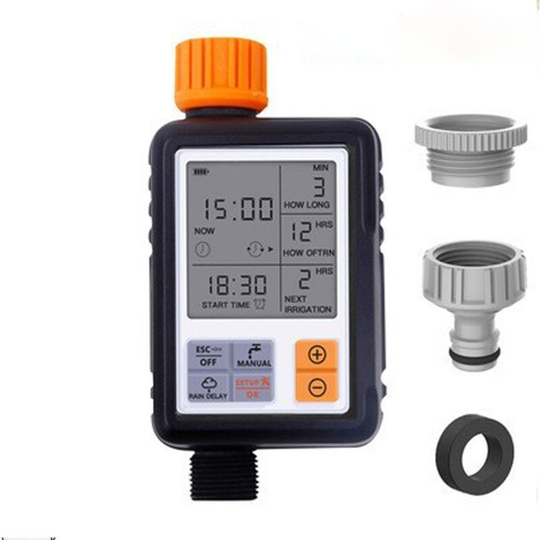 Perlerare - Automatic Watering Timer Garden Watering Timer Connected Watering Faucet Timer/Child Lock Mode/Automatic & Manual Mode/Rain Delay/IP65