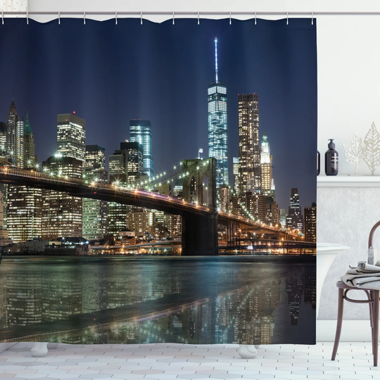 Bilbe 13 Piece Polyester Shower Curtain Set