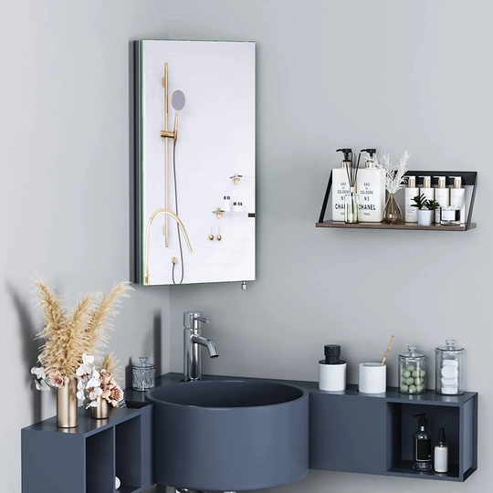Dorey 30cm x 60cm Corner Mount Mirror Cabinet