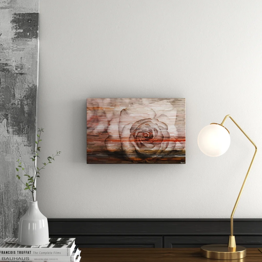 Sleeping Rose by East Urban Home Graphic Art Wrapped on Canvas